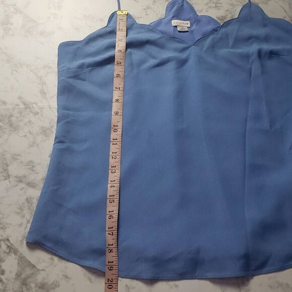 J.Crew Mercantile Blue Scallop Edge Tank Top Size 12 - Picture 8 of 9